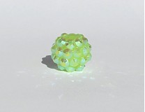 Korálky - shamballa - svetlo-zelené dúhové 12 mm/ 1 ks - 1644238