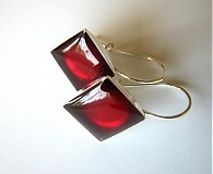 Náušnice - Krásne červené striebro Ag 925 - 1686047