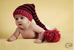 Detské čiapky - Červené elfíča - 1700227