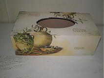  - Krabica na servítky olivy - 1720671