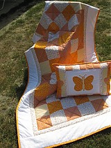 Úžitkový textil - oranžová deka... - 1725145
