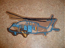Materiál ručne robený - helikoptéra (nažehľovačka) - 1773590