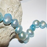 - PR217 - Říční perle aqua 10-12 mm - 181527