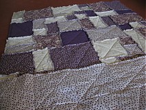 Úžitkový textil - Lila vintage rag quilt - 1844215