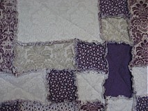 Úžitkový textil - Lila vintage rag quilt - 1844216