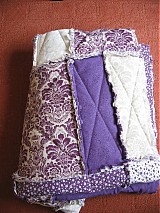 Úžitkový textil - Lila vintage rag quilt - 1844221