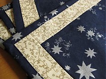 Úžitkový textil - vianočné prestieranie modré - 1858752