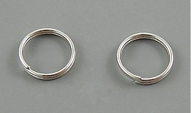 Komponenty - Spojovací krúžok dvojitý platinový 7 mm/ 10ks - 1878817
