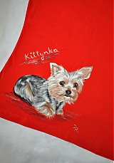  - "Yorkšírik"-maľované tričko so psíkom k Vianociam - 1909047