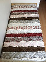 Úžitkový textil - Pásiková rag strapatá deka - 1934804