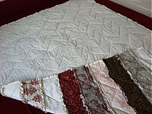 Úžitkový textil - Pásiková rag strapatá deka - 1934807