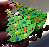 Náušnice - Vianočný stromček. Verzia mini :O) - 1944337