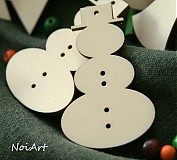 Vianočná ozdôbka jednoduchá - snehuliak