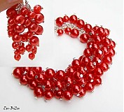 Sady šperkov - Červené perličky - 2005595