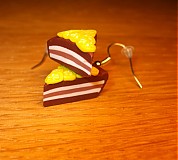Náušnice - ♥Čokoládovo-citrónová torta♥ - 204183