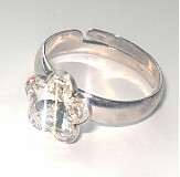 Prstene - Swarovski kvietky - prsteň (Crystal) - 2054749
