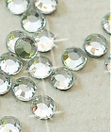 Galantéria - Hotfix kamienky: strieborné - crystal, SS10 144 ks - 209813