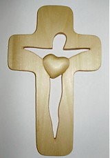 Dekorácie - kríž siluetový malý natur - 2098504