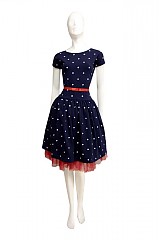 Šaty - Dot vintage...blue... - 2110115