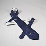 Pánske doplnky - Tmavě modrá kravata s paragrafy 1824888 - 2172137
