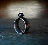 Prstene - čierna perla - 218835