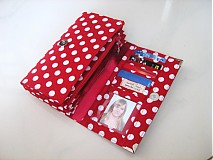 Peňaženky - Red Dots- 17 x 10,5 na karty i fotky - 2239475
