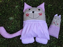 Hračky - Mačka - vreckárik s levanduľovou mačkou - 2247108