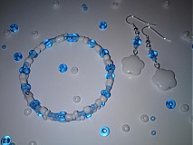 Sady šperkov - Modro-biela sada - 2280232