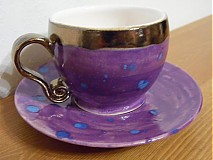 Nádoby - Šálka fialová na kávičku 160ml. - 2295768