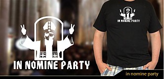 Pánske oblečenie - Tričko "In nomine party" - 2324394