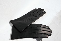 Pánske doplnky - Černé pánské kožené rukavice s vlněnou podšívkou - 2345857
