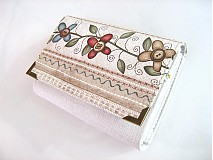 Peňaženky - Knoflíčkové květinky - zipová i na karty - 2392946
