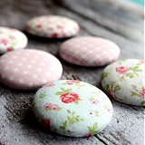 Materiál ručne robený - Romantické buttony ružové 38 mm - 2396918