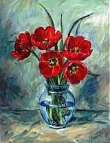 Obrazy - Červené tulipány - 2396977