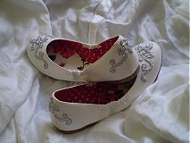 Ponožky, pančuchy, obuv - Lussja Slovak wedding folk - svadobné balerínky s folkovým nádychom - 2433957