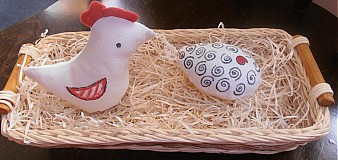 Dekorácie - Sliepočka a vajíčko - 2444604