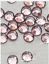 Galantéria - Hotfix kamienky: pudrové - baby pink, SS10 144ks - 2452209