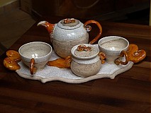 Nádoby - čajová súprava oranžová - 2508181