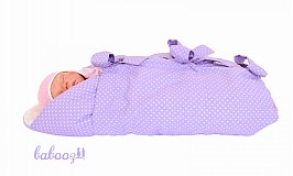 Detský textil - Perinka TILDA fialovo biela UNI - 2531280