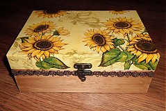 Čajová krabica-slnečnice