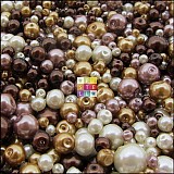  - (0035) Perly sklenené - 50 g (cca 120 ks) - 2559413