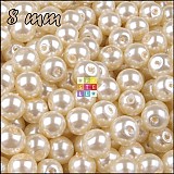  - (0110) Sklenené perličky, 8 mm - 10 ks - 2571646