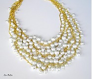 Náhrdelníky - Biele perličky - 2576301