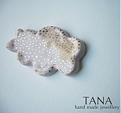 Brošne - Tana šperky - keramika/zlato - 2586251