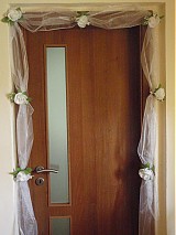 Dekorácie - Výzdoba na dvere s ružičkami - 2587035