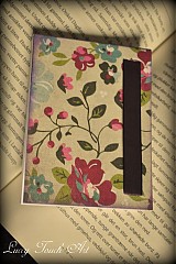  - Notepad - flowers with purple ribbon  - 2601950