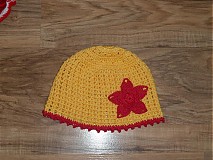Detské čiapky - Zlto cervena letna - 2603054