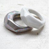 Prstene - Prsteň sivý Krystalix / perleťový vzhľad - 2676429