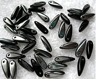 Korálky - Skl.jazýčky 9,8mm s pokovom-1ks - 2679675