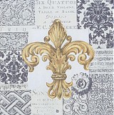 Papier - Fleur de Lis gold small - Symbol ľalie - 2685001